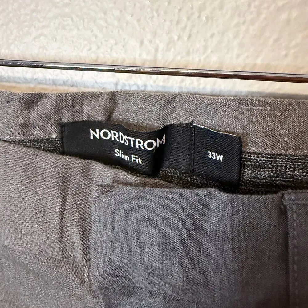 NWOT Nordstrom Slim Fit Gray Chino Shorts Size 33